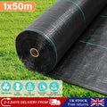 100 GSM Heavy Duty Weed Control Fabric Sheet Membrane Landscape Ground Cover Garden Mat ,1 Meter Width 50 Meter Length