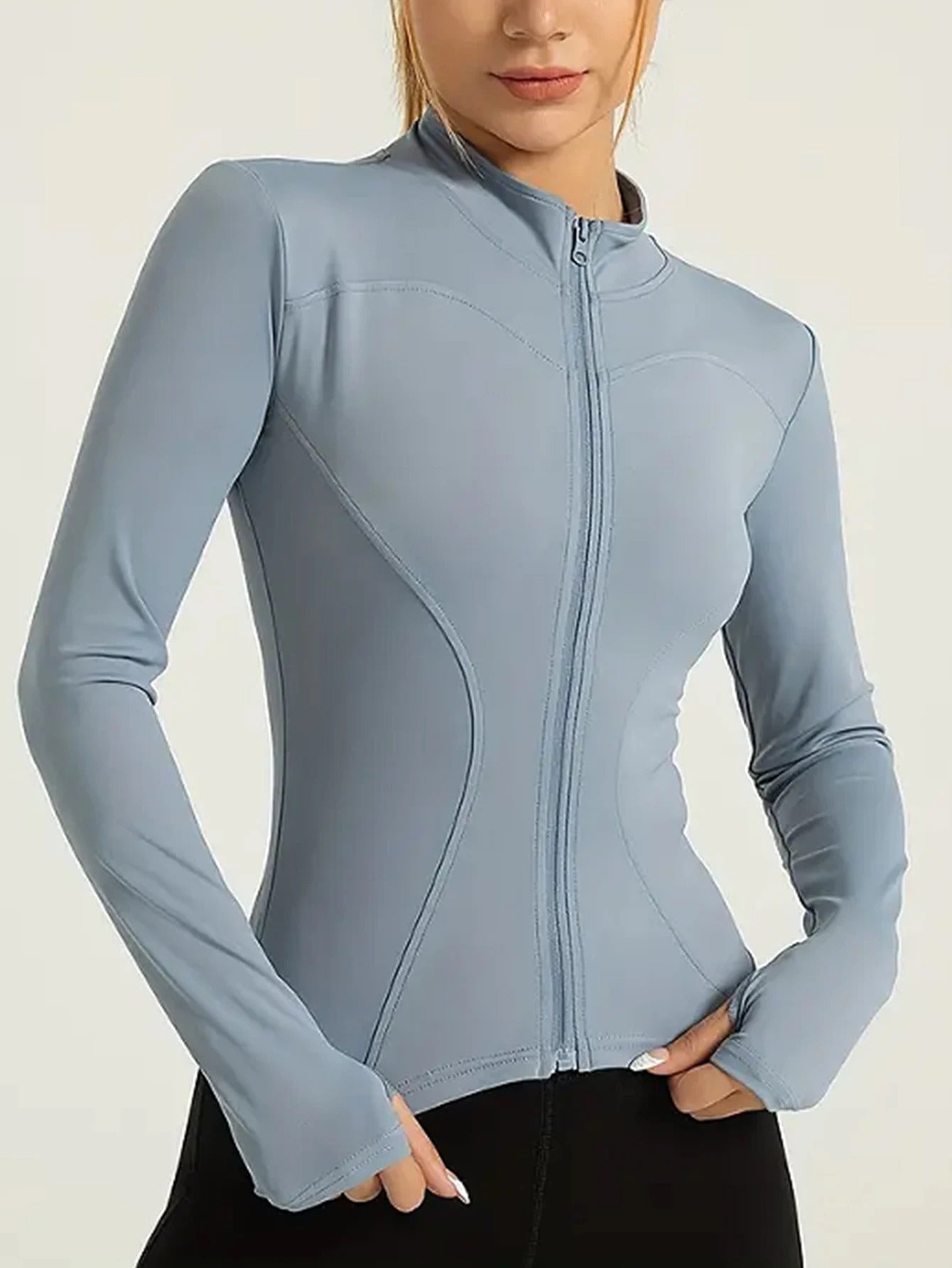 Fitness Wear Long-Sleeved Female Slimming Stand-Up Collar Sports Jacket