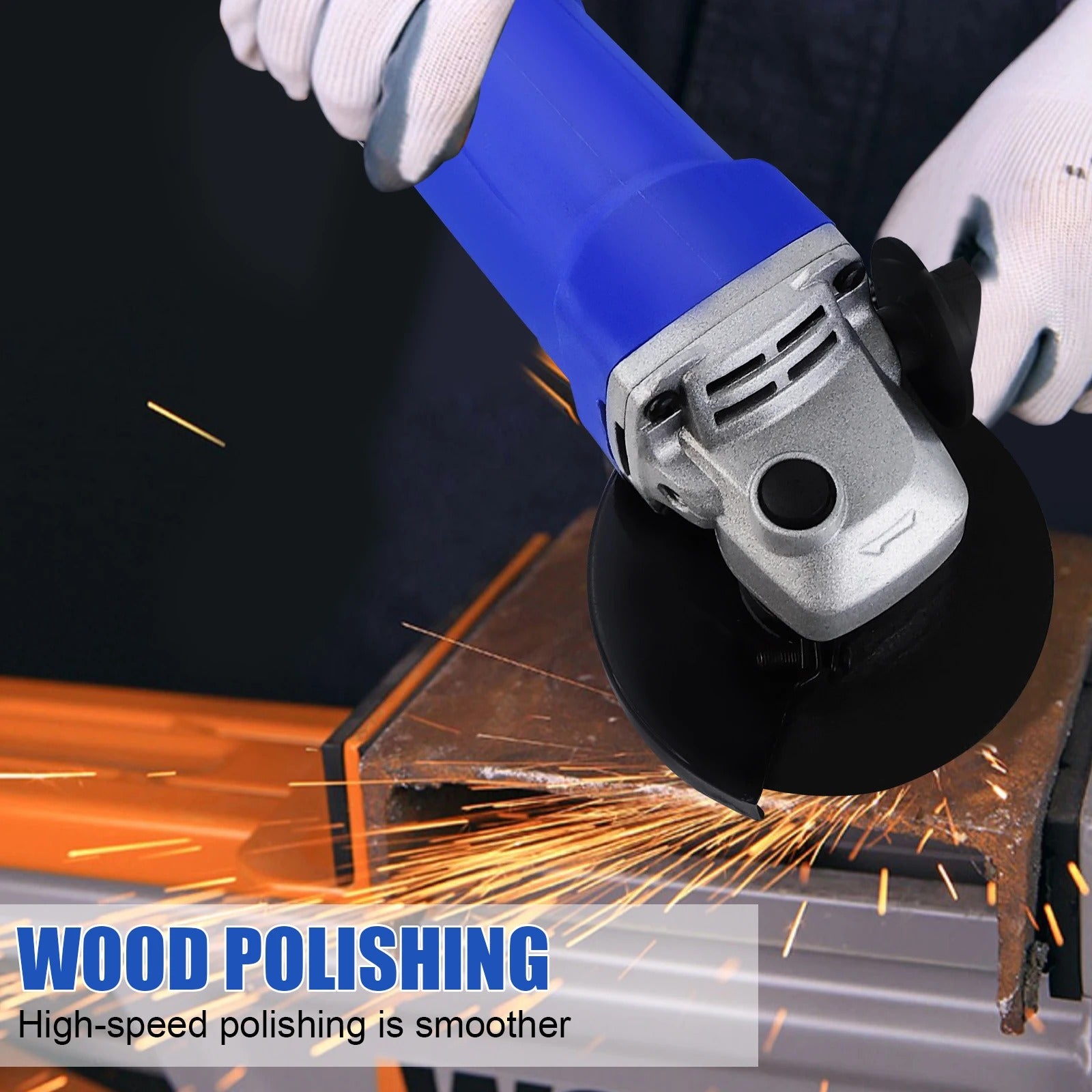 2000W Electric Angle Grinder, 115mm 4.5 inch Grinding Tool 12000 RPM, Wheel Disc for Metal, Tile Cutting and Grinding