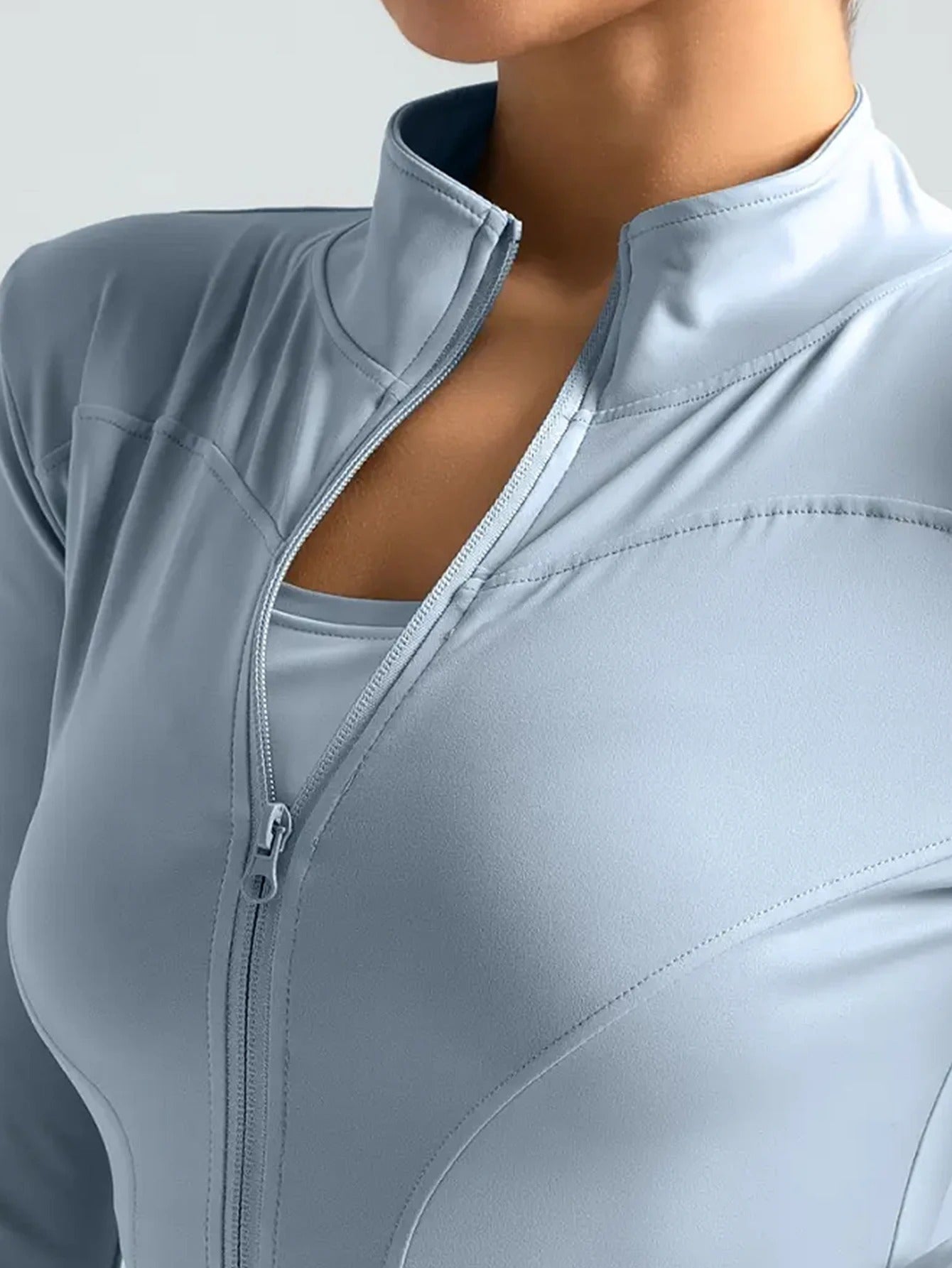 Fitness Wear Long-Sleeved Female Slimming Stand-Up Collar Sports Jacket
