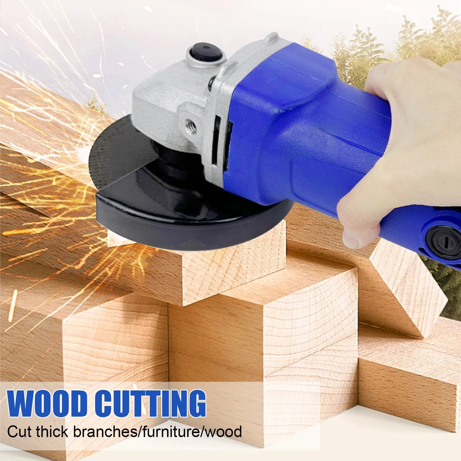2000W Electric Angle Grinder, 115mm 4.5 inch Grinding Tool 12000 RPM, Wheel Disc for Metal, Tile Cutting and Grinding
