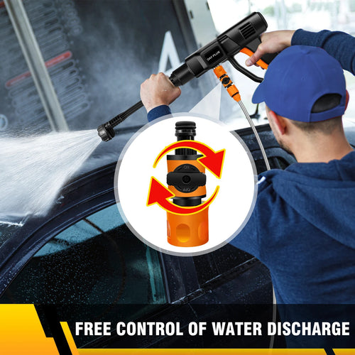 21V Water Gun Spray Cleaner Car Washer, with 3000mAh battery, Handheld High Pressure Washer for Car/Floor/Garden Cleaning and Water