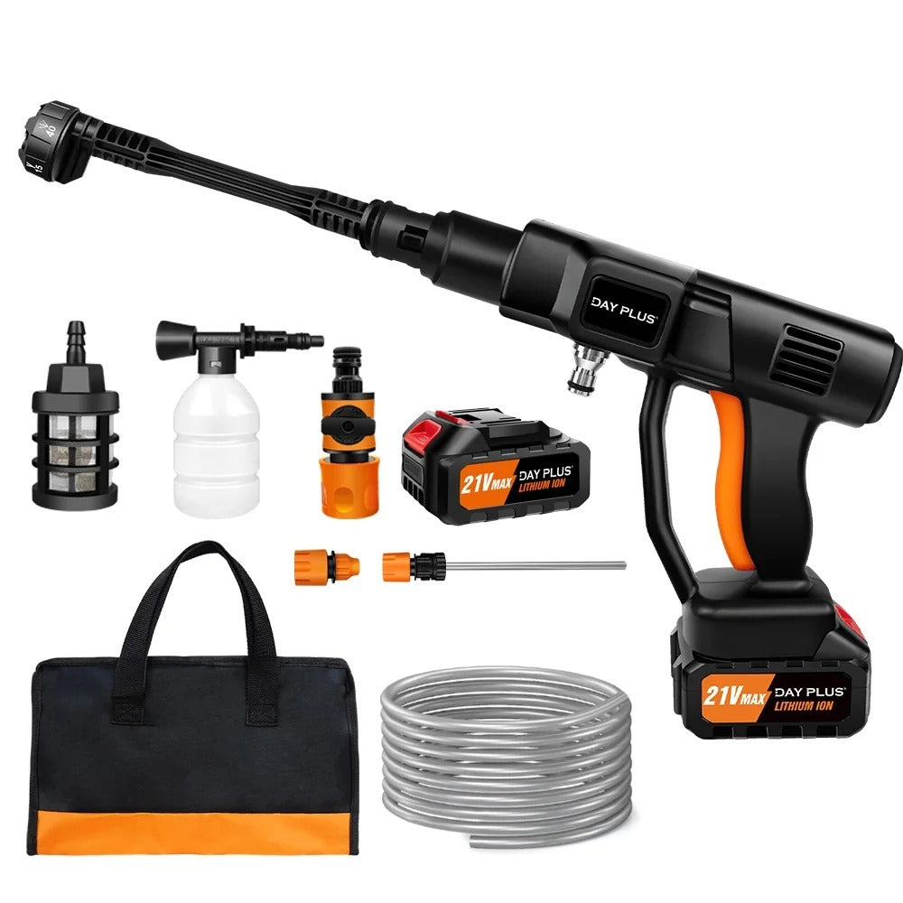 21V Water Gun Spray Cleaner Car Washer, with 3000mAh battery, Handheld High Pressure Washer for Car/Floor/Garden Cleaning and Water